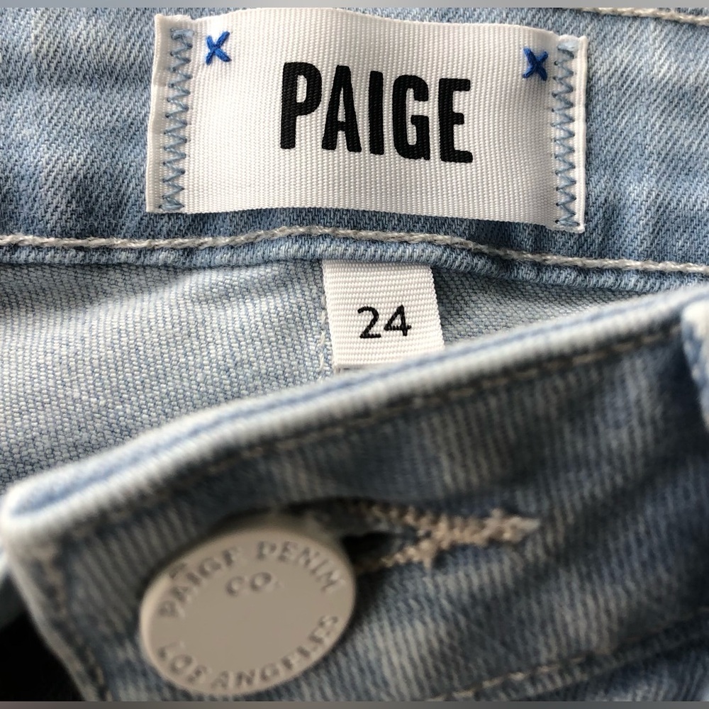 PAIGE - Genesee Crop Jeans Light Wash Hannah + Size 24 - Picture 13 of 14